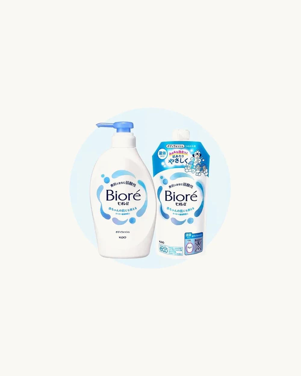 Kit Bioré U Body Wash 480ml + Kit Refil 340ml - Sabonete Líquido Corporal
